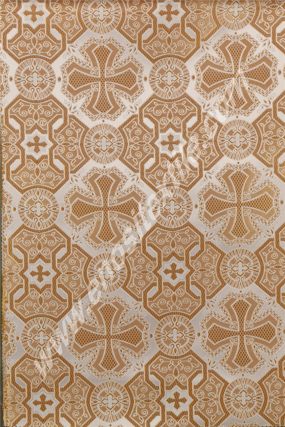 KL-002 White-Gold Brocade Fabrics